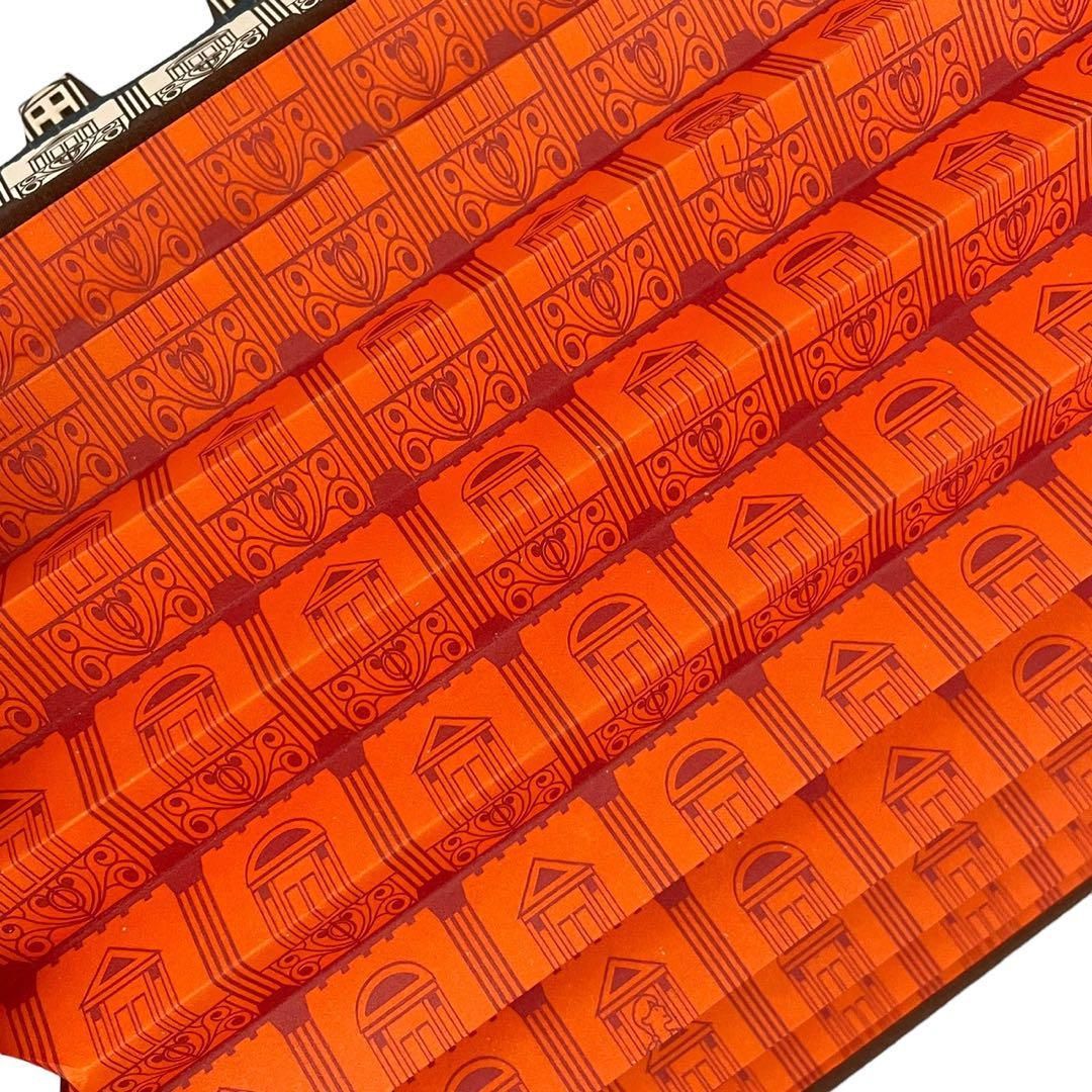 未使用　HERMES エルメス ペーパークラフト フリンジ 紙 提灯 オレンジ 未使用 HERMES エルメス ペーパークラフト フリンジ 紙 提灯 オレンジ