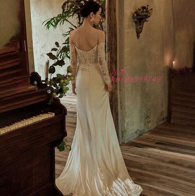 透かし彫り ロングドレス