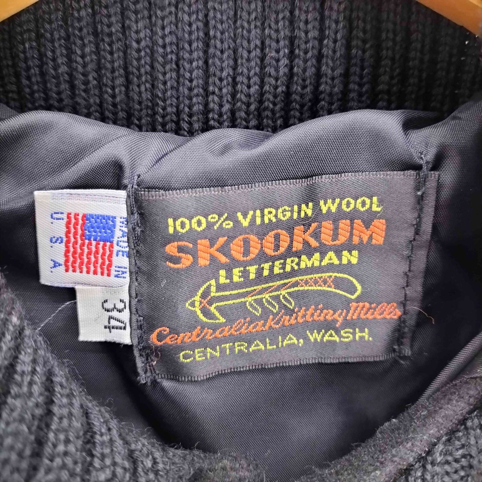 美品　SKOOKUM レターマンジャケット　MADE IN USA ブラック34 Skookum Jacket | eBay