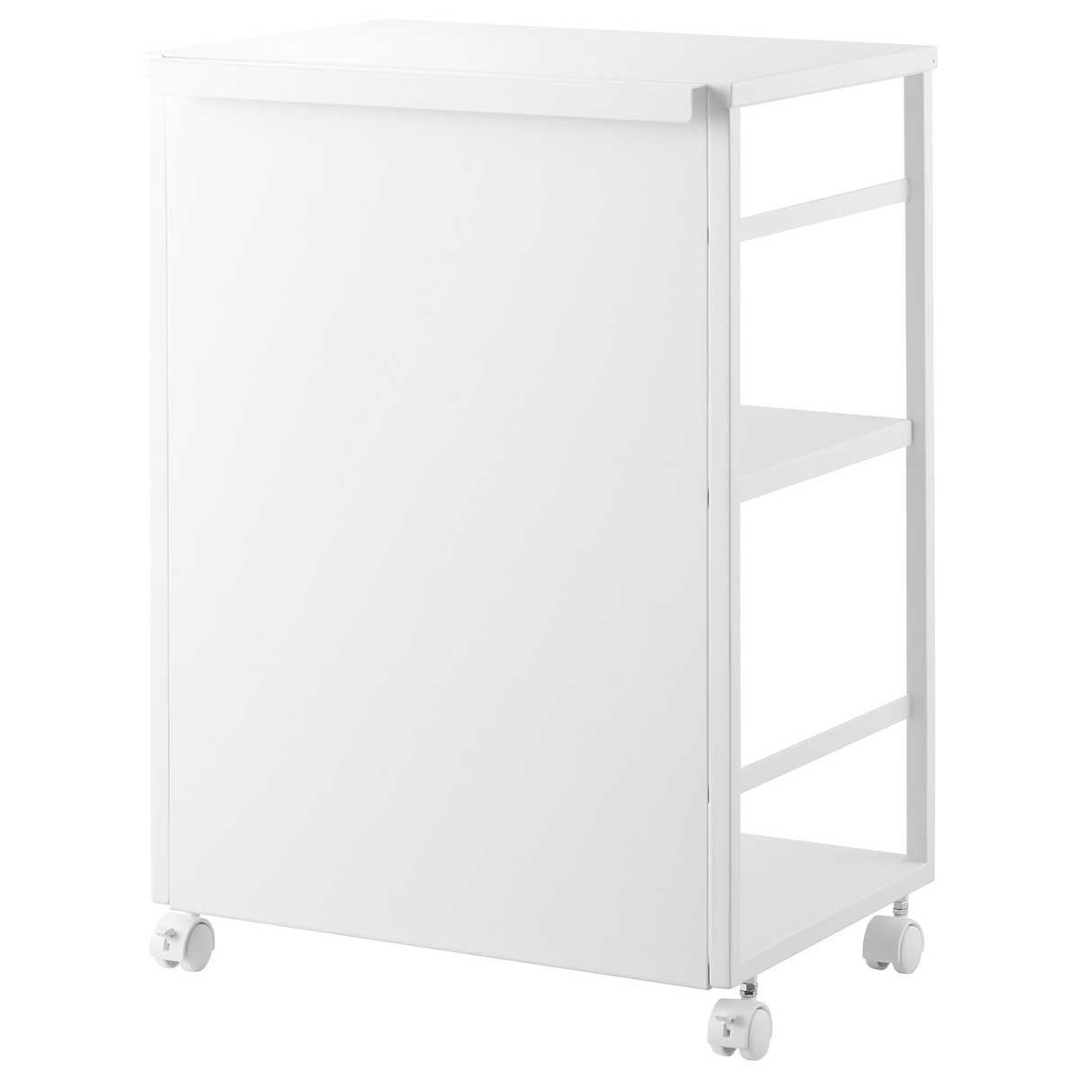 キャスター付きワゴン 山崎実業 tower タワー 目隠しワゴン 天板付き 8466 ホワイト SPORTUS 沖縄発送不可