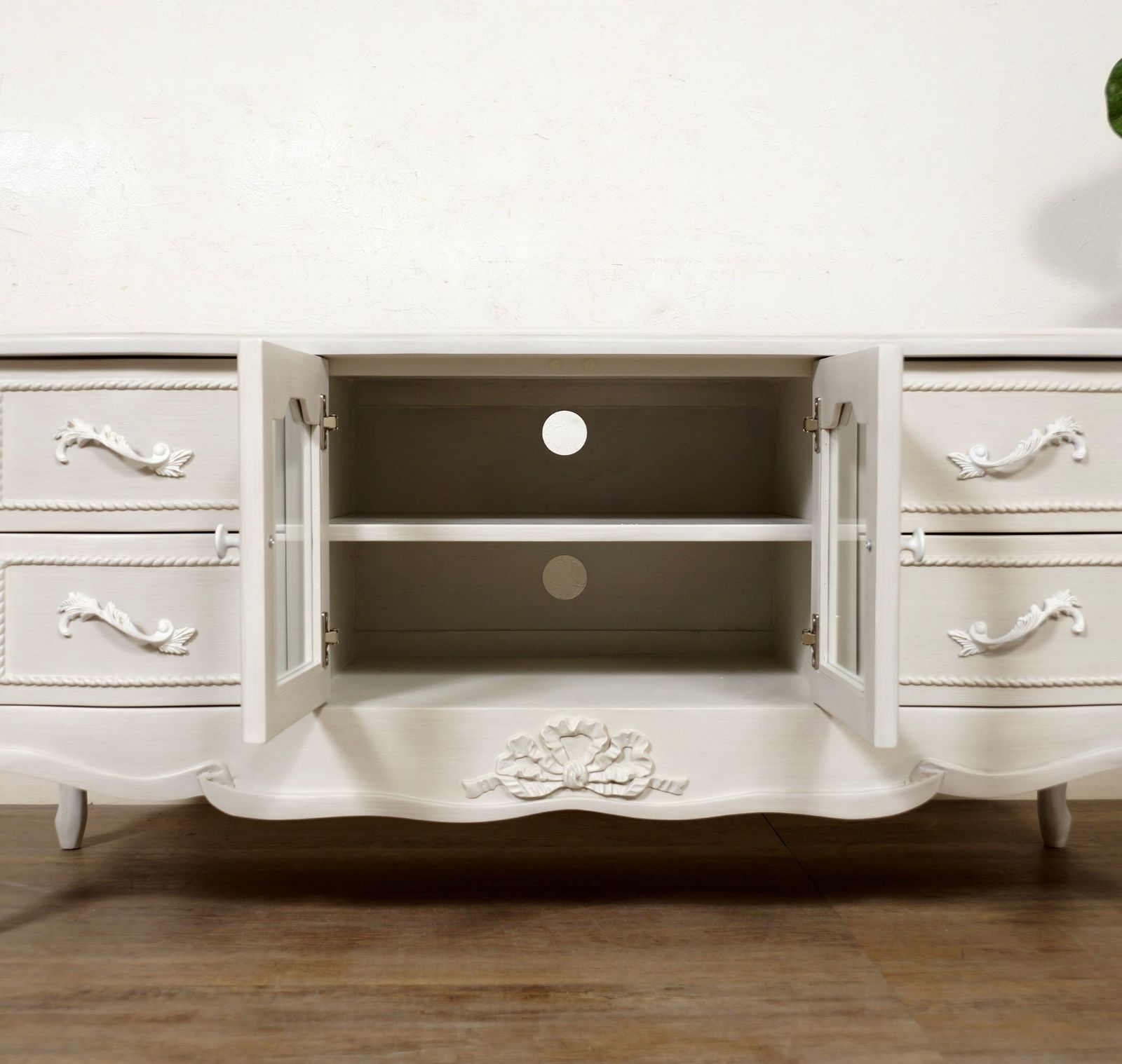 ヨーロピアンスタイル 猫脚 テレビ台 ボード ラック 幅 120cm