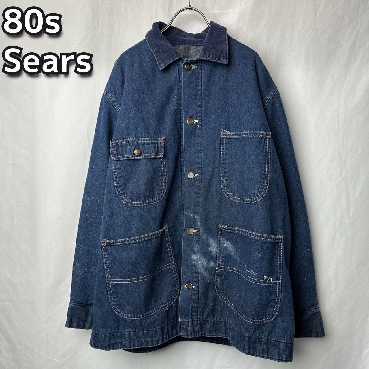 雰囲気◎ Vintageデニム カバーオール 雰囲気◎ sears ビンテージ デニム カバーオール