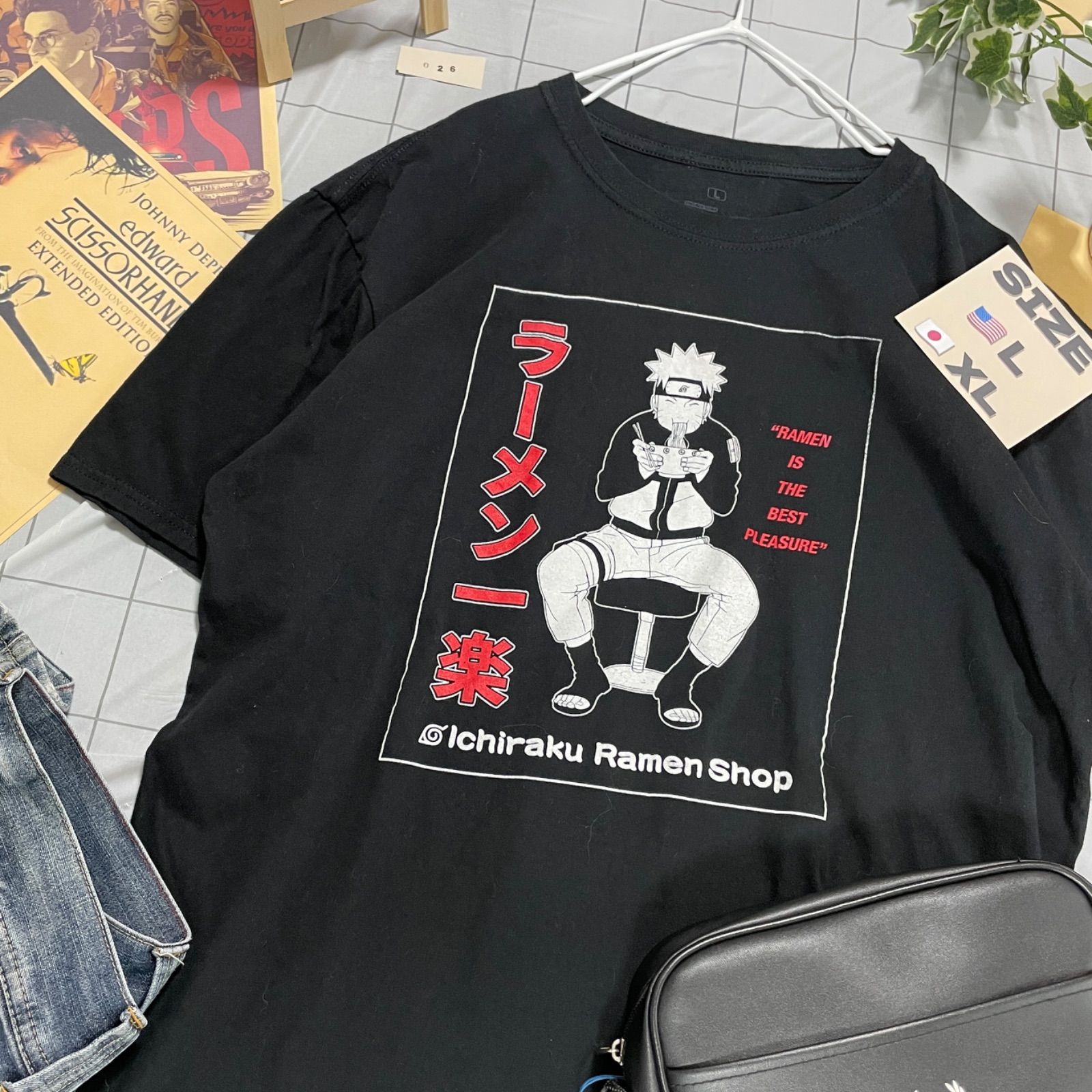 最安値で シャツ レトロ 長袖 XL メンズ 古着 浮世 波 個性 派手
