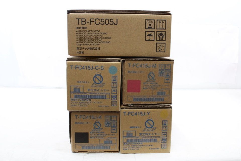 未使用 東芝 純正 トナー T-FC415J 3色（C-S・M・K） +開封Y1本
