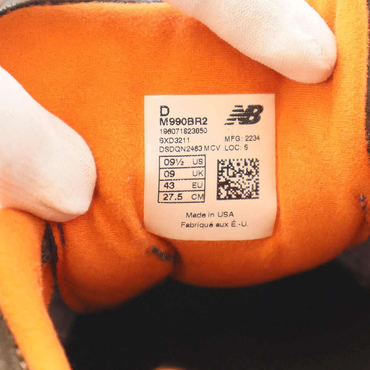 NEW BALANCE ニューバランス スニーカー ブラウン 27.5cm M990BR2 
