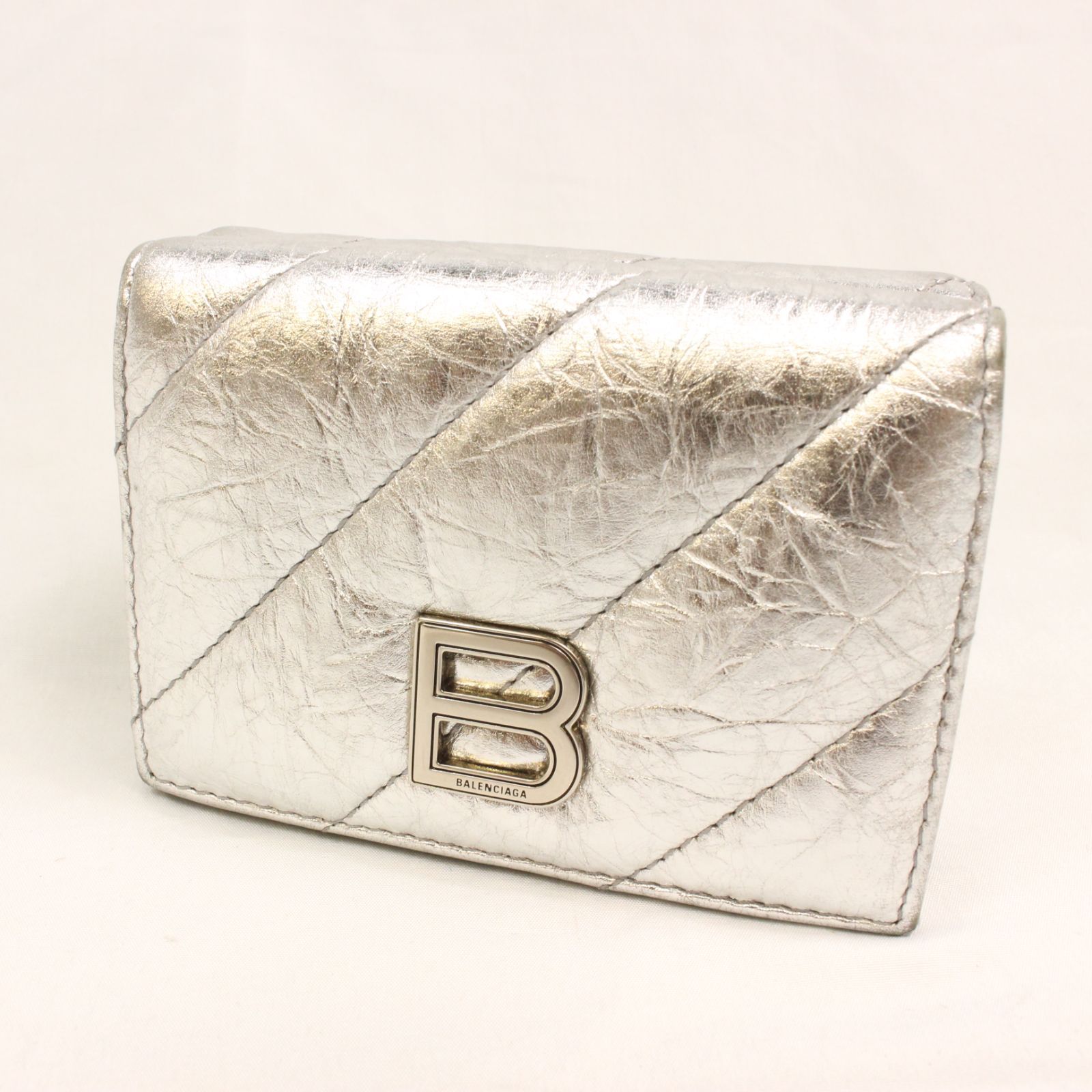 BALENCIAGA バレンシアガ Bロゴ キルテッド ミニウォレット 三 BALENCIAGA バレンシアガ Bロゴ キルテッド ミニウォレット 三