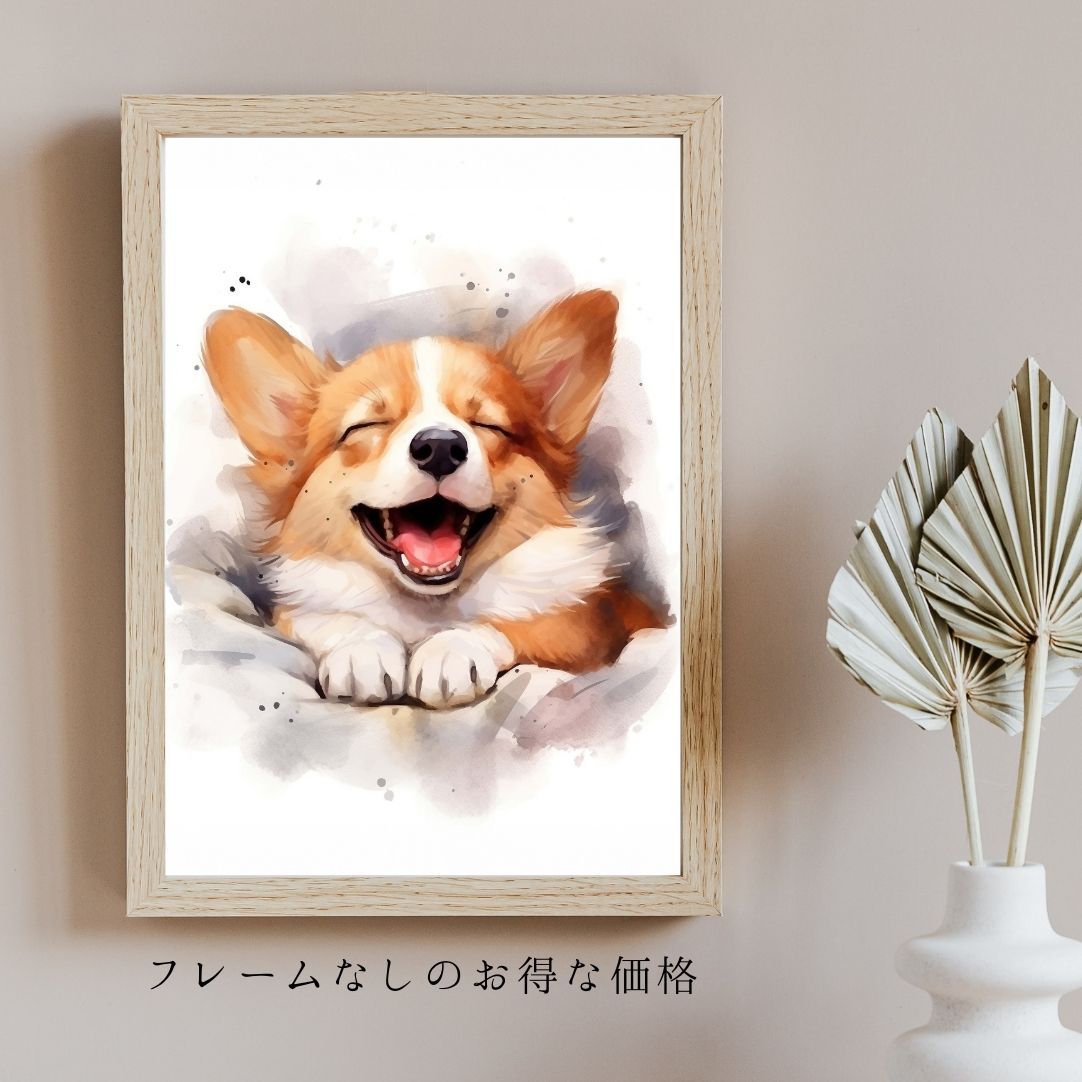 コーギー　ウェルシュコーギー　犬　犬の絵　原画　絵画　鉛筆画　手描き　イラスト ウェルシュ・コーギー・ペンブローク」 by 柴猫由貴｜Artmeter
