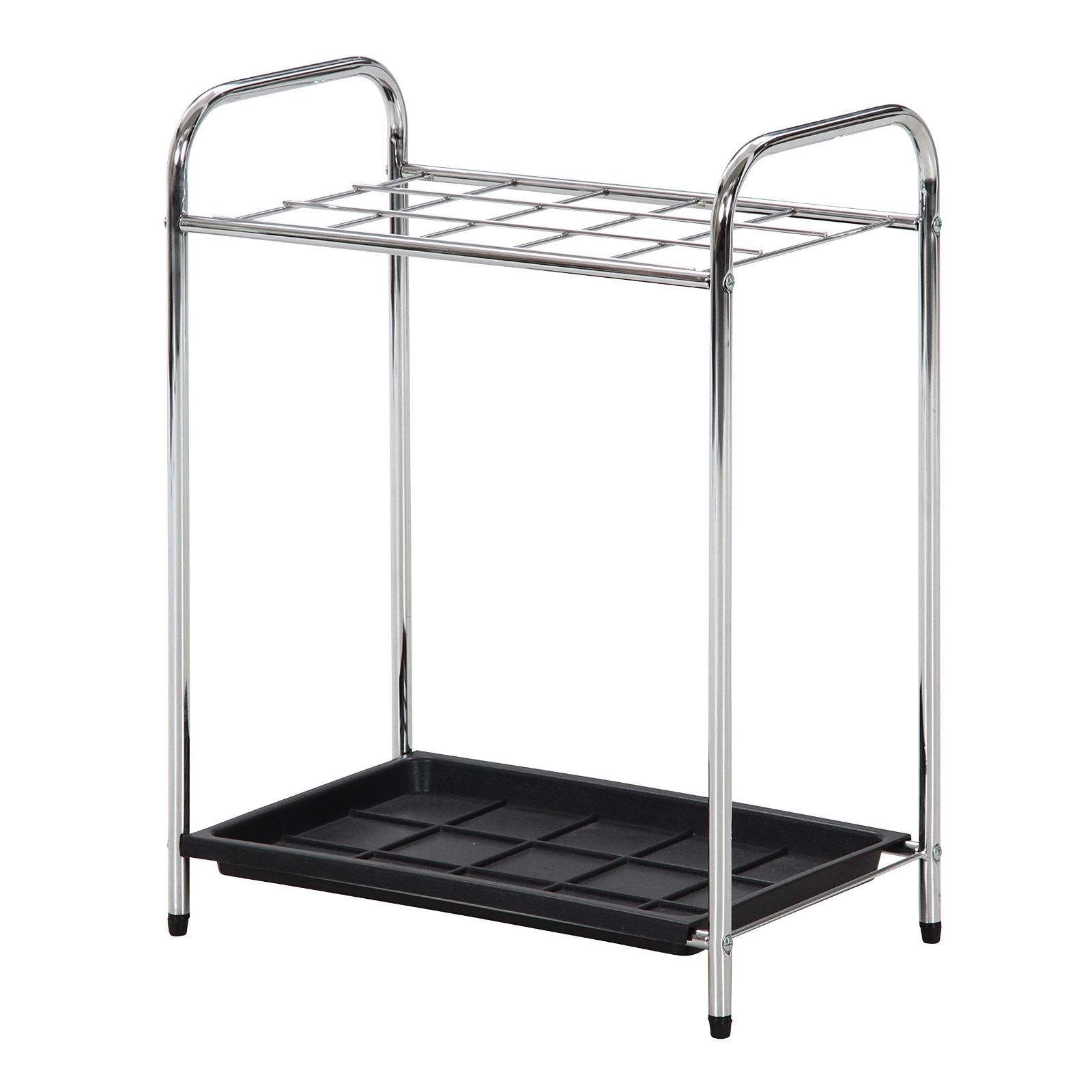 【人気商品】組立商品 アンブレラスタンド クロム 95710 幅47.5×奥行28.5×高さ62cm 15本用 傘立て 不二貿易(Fujiboeki)