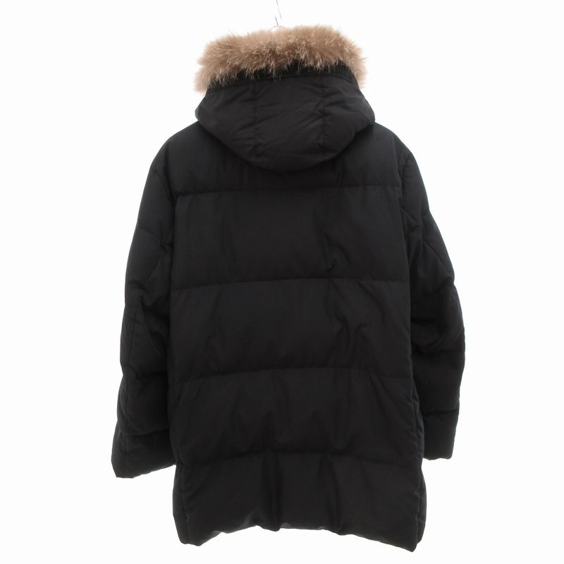 バーバリーロンドン 黒 フード付き ダウンコート M イタリア製
