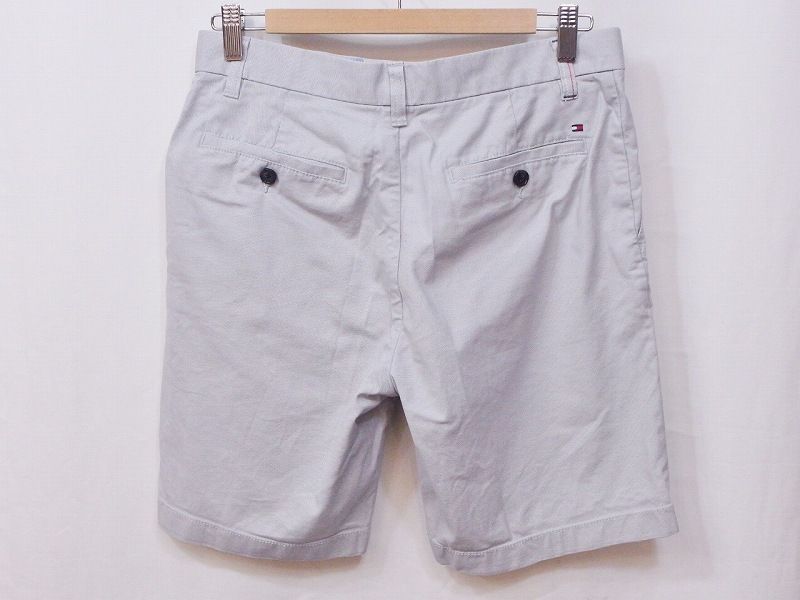 【182934】TOMMY HILFIGER トミーヒルフィガー ハーフパンツ コットン メンズ 29 ライトグレー