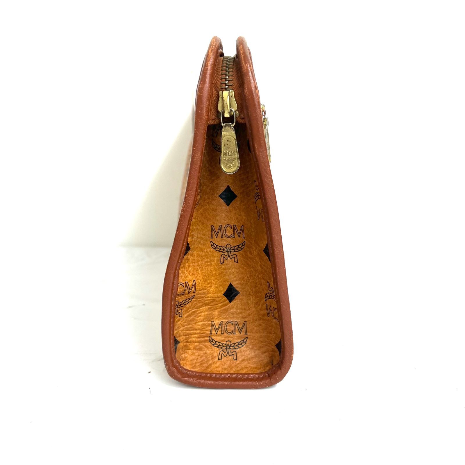 ☆BN2150○MCM ロゴグラム ブラウン バッグ セカンドバッグ