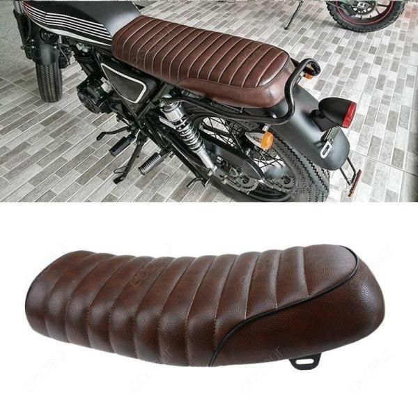 カフェレーサー シート SR400/500 W400 GB250 250TR ST250 GN125 CG125 YB125SP CB1100 XSR9 ホンダ ヤマハ カワサキ スズキ 茶