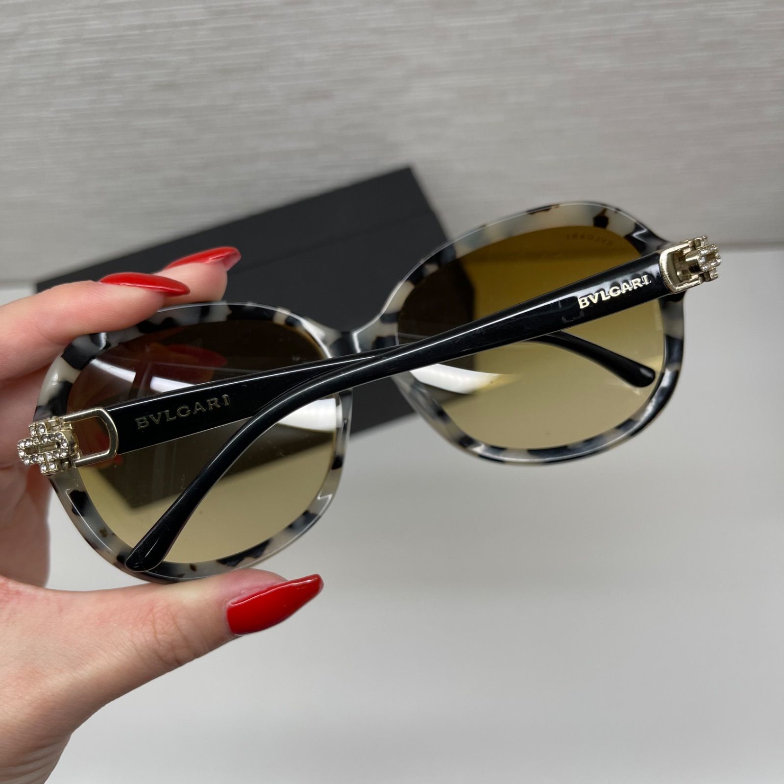 ブルガリ BVLGARI サングラス パレンテシ ラインストーン シルバー 59436-1.jpg