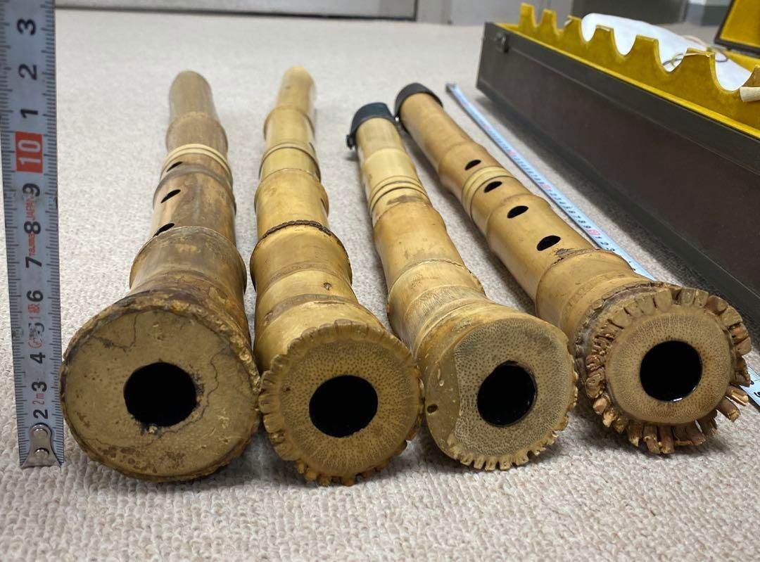 目標 尺八 琴古流 銀三線など 銘有6本計8本 3115g 東Y6-0425 喜び