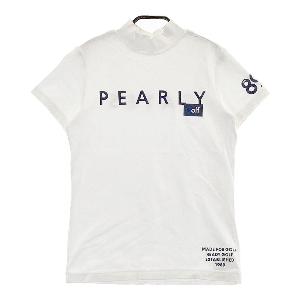 サイズ：1 PEARLY GATES パーリーゲイツ 2023年モデル ハイネック 半袖Tシャツ  ホワイト系 [240101415477] ゴルフウェア レディース ストスト サイズ：1 PEARLY GATES パーリーゲイツ 2023年モデル