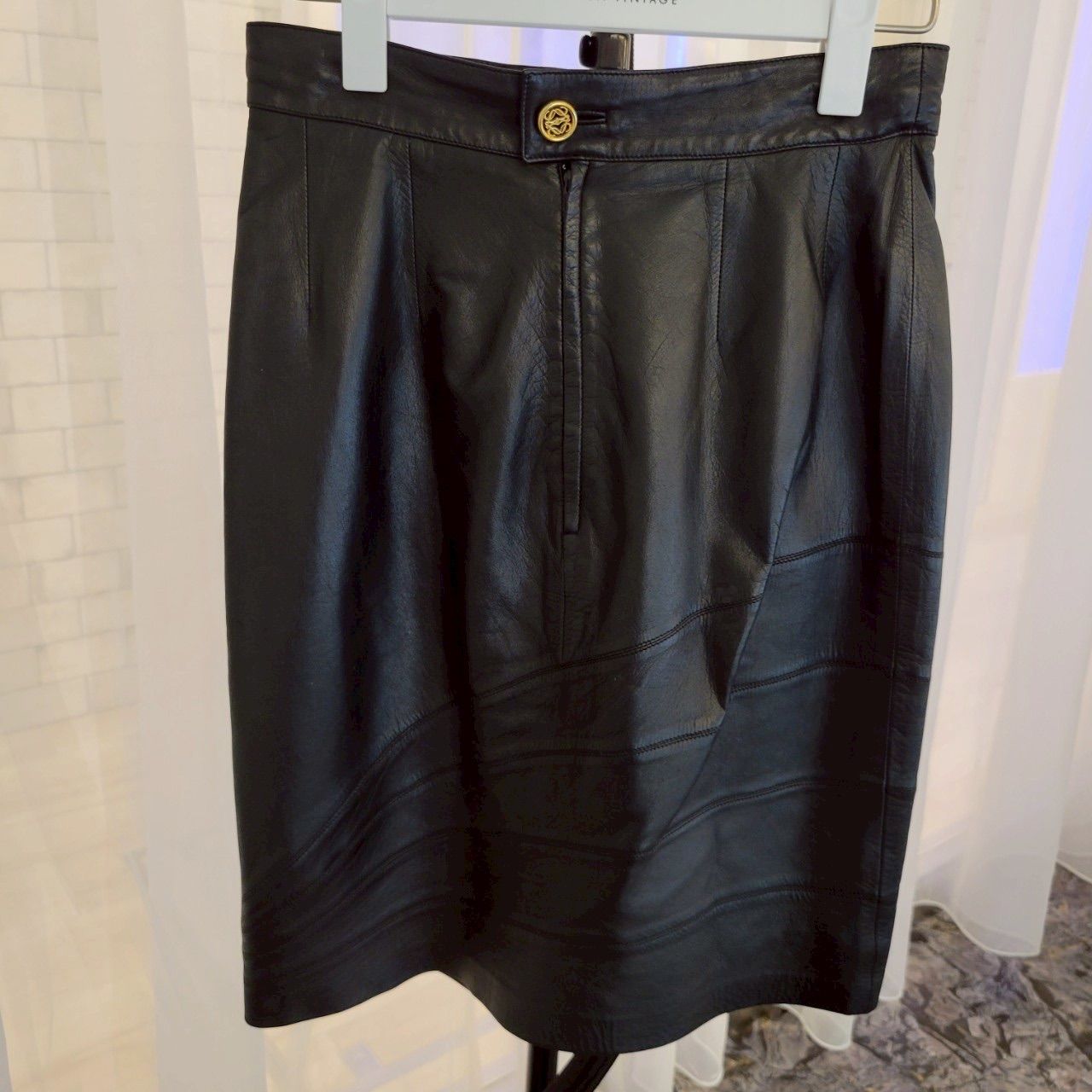 ロエベ LOEWE レザー スカート size 29 ブラック