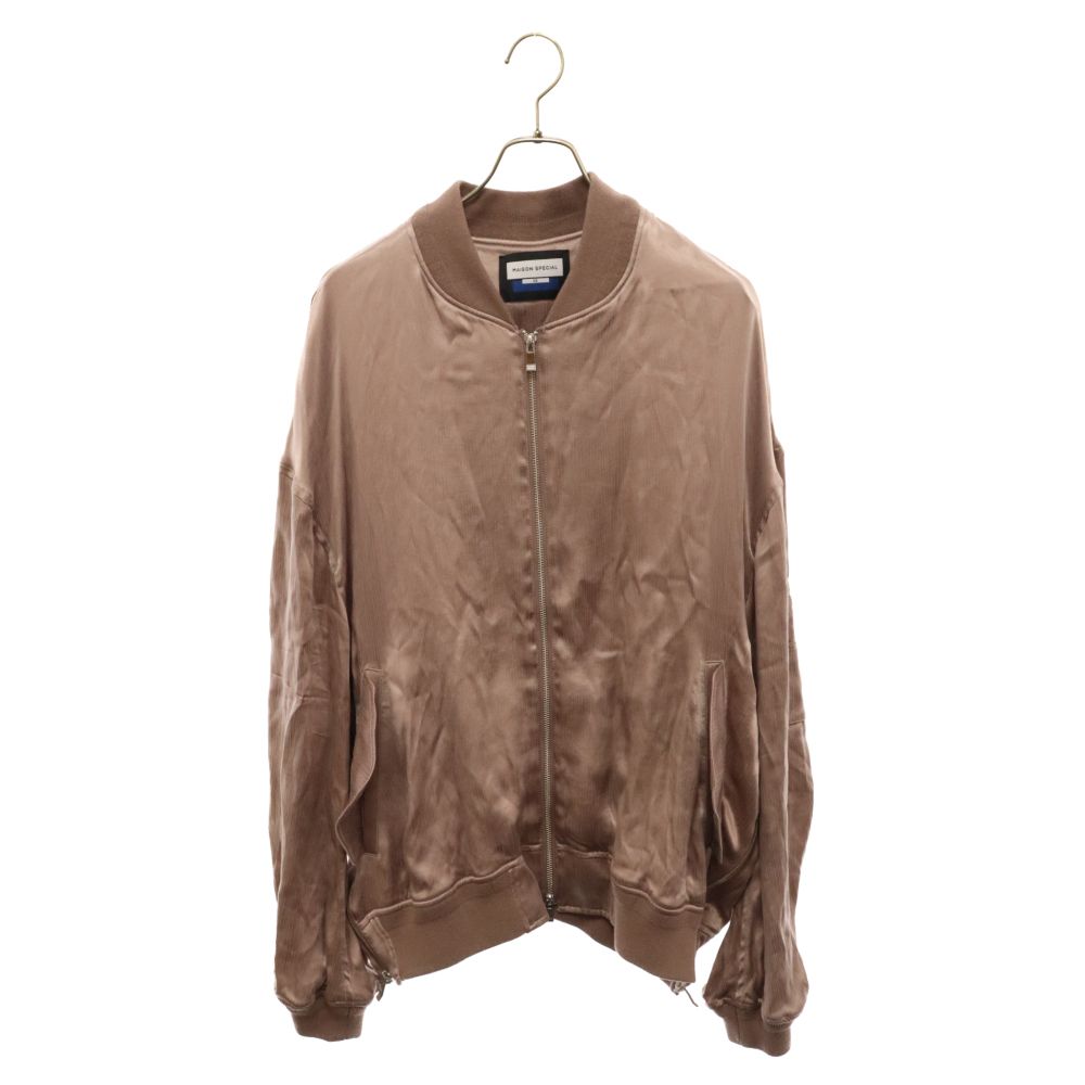 MAISON SPECIAL メゾンスペシャル  24SS Prime-Over MA-1 Bomber Jacket プライムオーバー ジップアップ フライトボンバージャケット ブラウン 11241211206 MAISON SPECIAL (メゾンスペシャル ) 24SS Prime-Over MA-1 Bomber