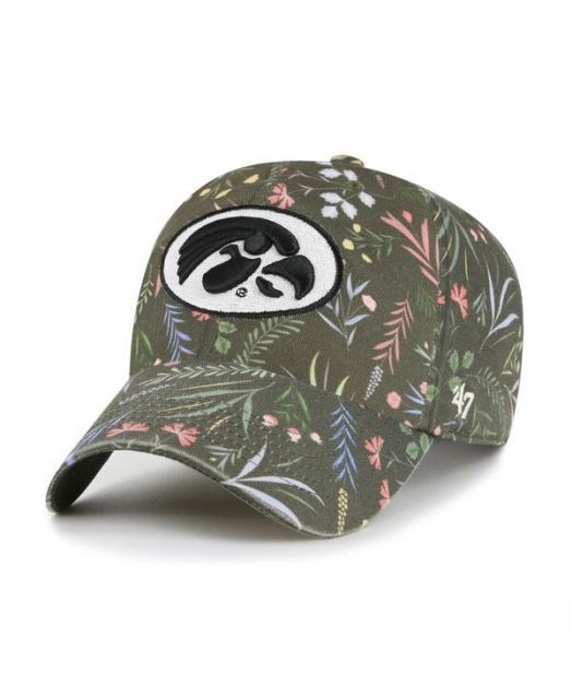 送料無料 47ブランド レディース 帽子 アクセサリー Women s Moss Green Iowa Hawkeyes Verbena Clean Up Adjustable Hat Green