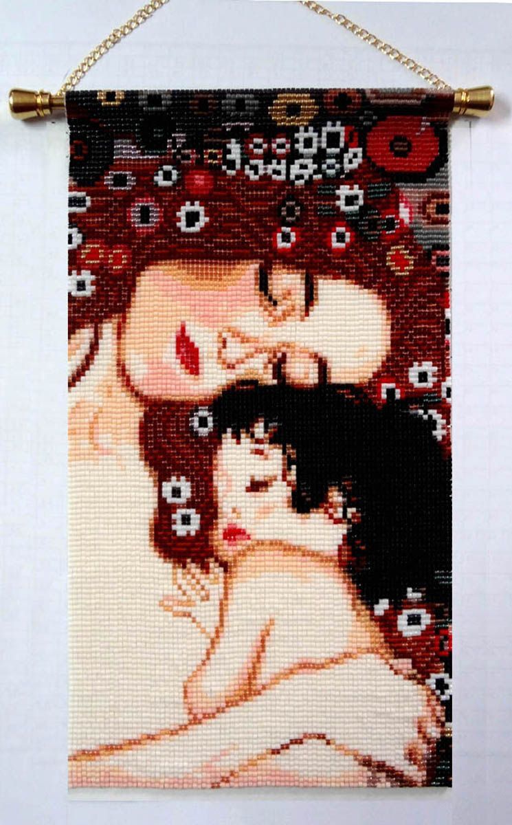 クリムト「踊り子」　ビーズ織りアート ハンドメイド クリムト「踊り子」 ビーズ織りアート ハンドメイド クリムト「踊り子