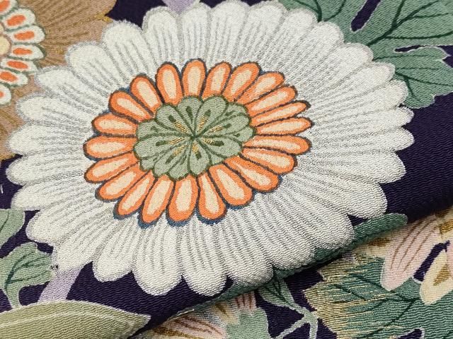 平和屋本店□極上 アンティーク 大正ロマン 中国三大刺繍 相良刺繍