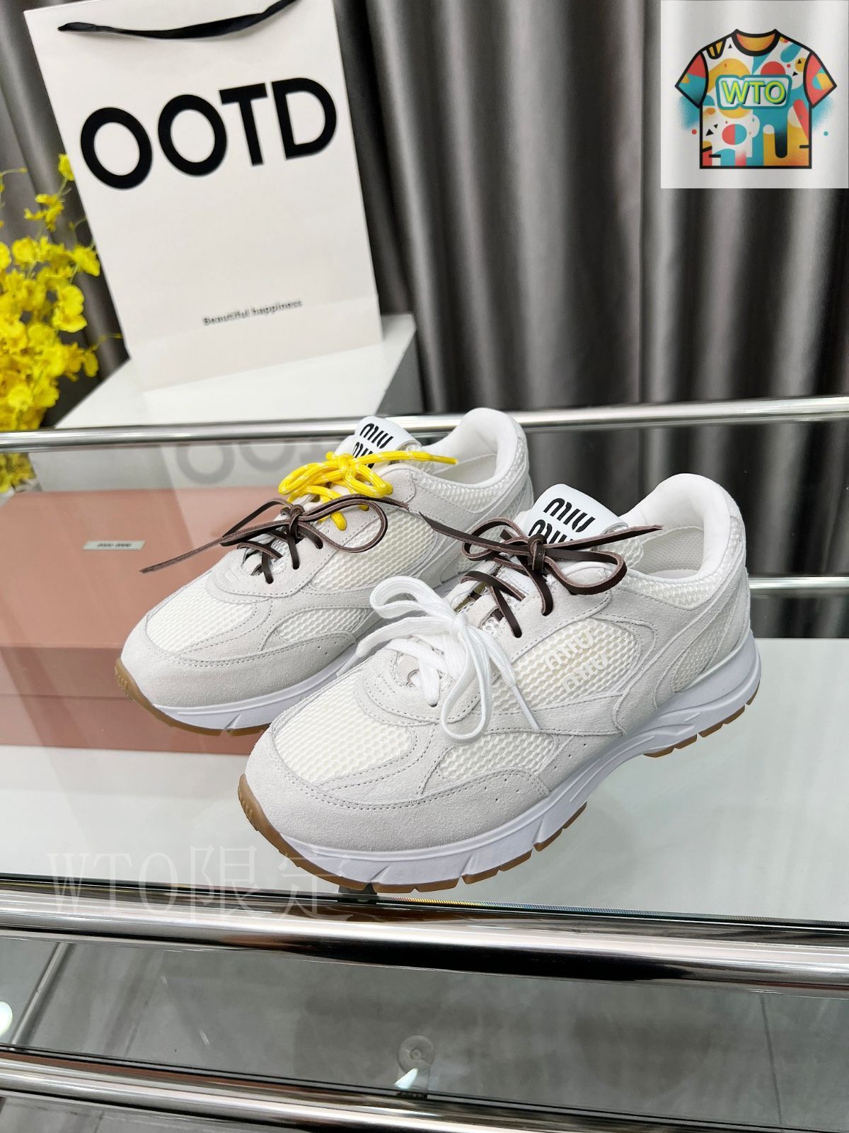 【 24cm 】miumiu メッシュスニーカー MiuMiu ミュウミュウ New Balance スエード メッシュ スニーカー