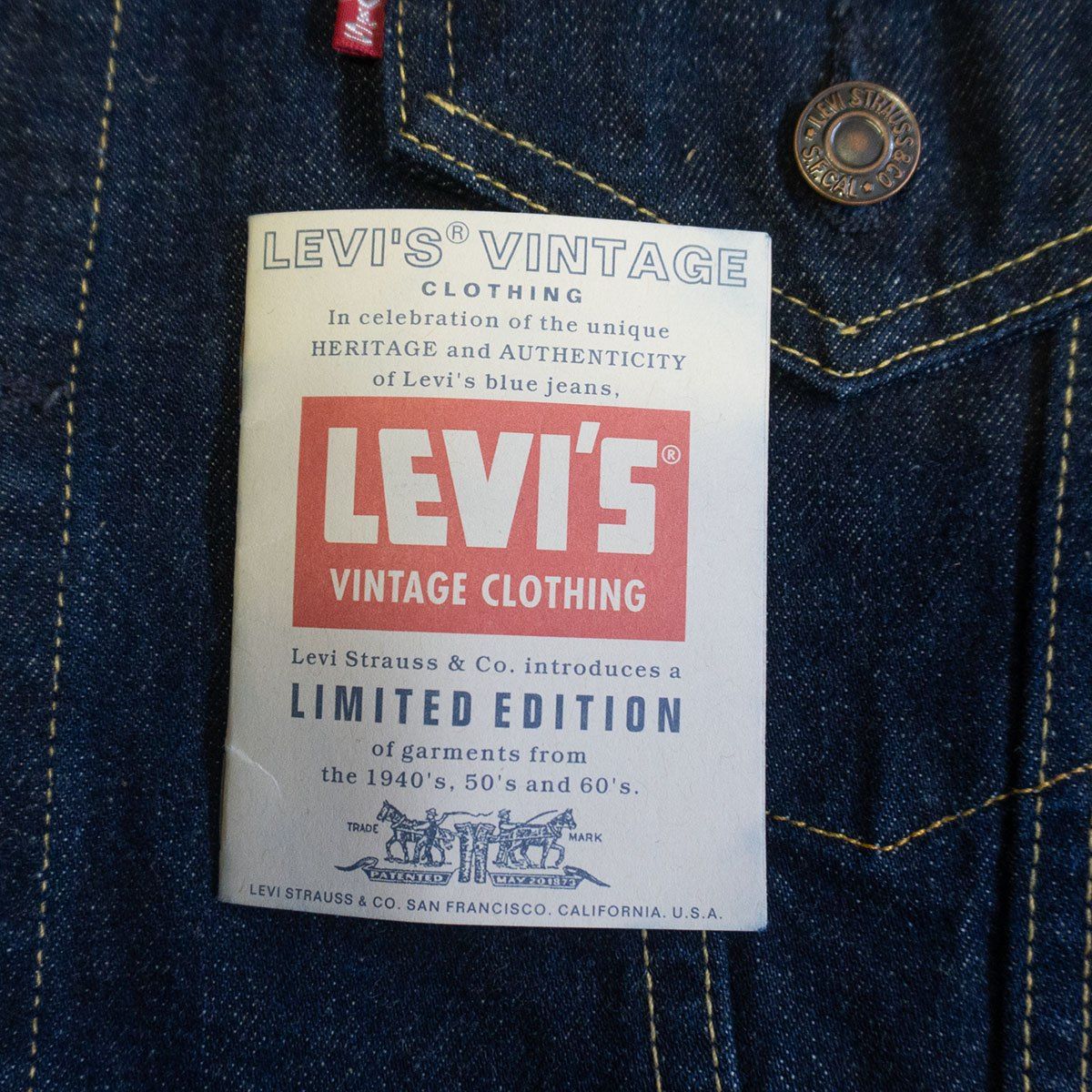 美品濃紺/バレンシア製】 LEVI'S 【 557XX ビッグE デニムジャケット
