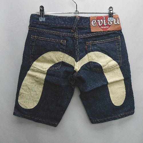 ◇ EVISU DONNA デニムハーフパンツ サイズ25 インディゴブルー  