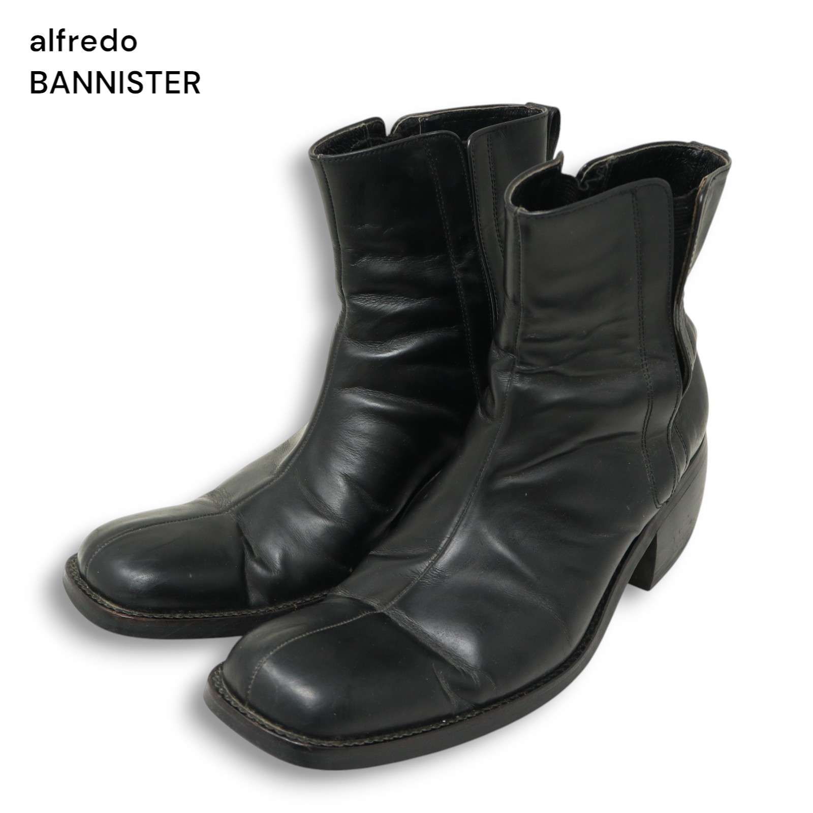 alfredoBANNISTER アルフレッドバニスター ブーツ 43 alfredo BANNISTER アルフレッド バニスター 秋冬 スクエアトゥ