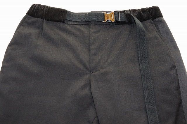 サカイ sacai 21SS SUITING PANTS BLACK SIZE2 21-02557M スーチング パンツ ブラック ベルテッド  サイドライン 【ブランド古着ベクトル】【中古】241029 - メルカリ