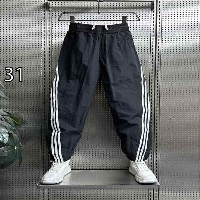 [31]メンズ  服  シンプル ファッション オシャレ 大人 かっこいい 大きいサイズ ストリート 紳士服 夏 カジュアル パンツ 薄手 速乾 ストライプ ゆったり スポーツ