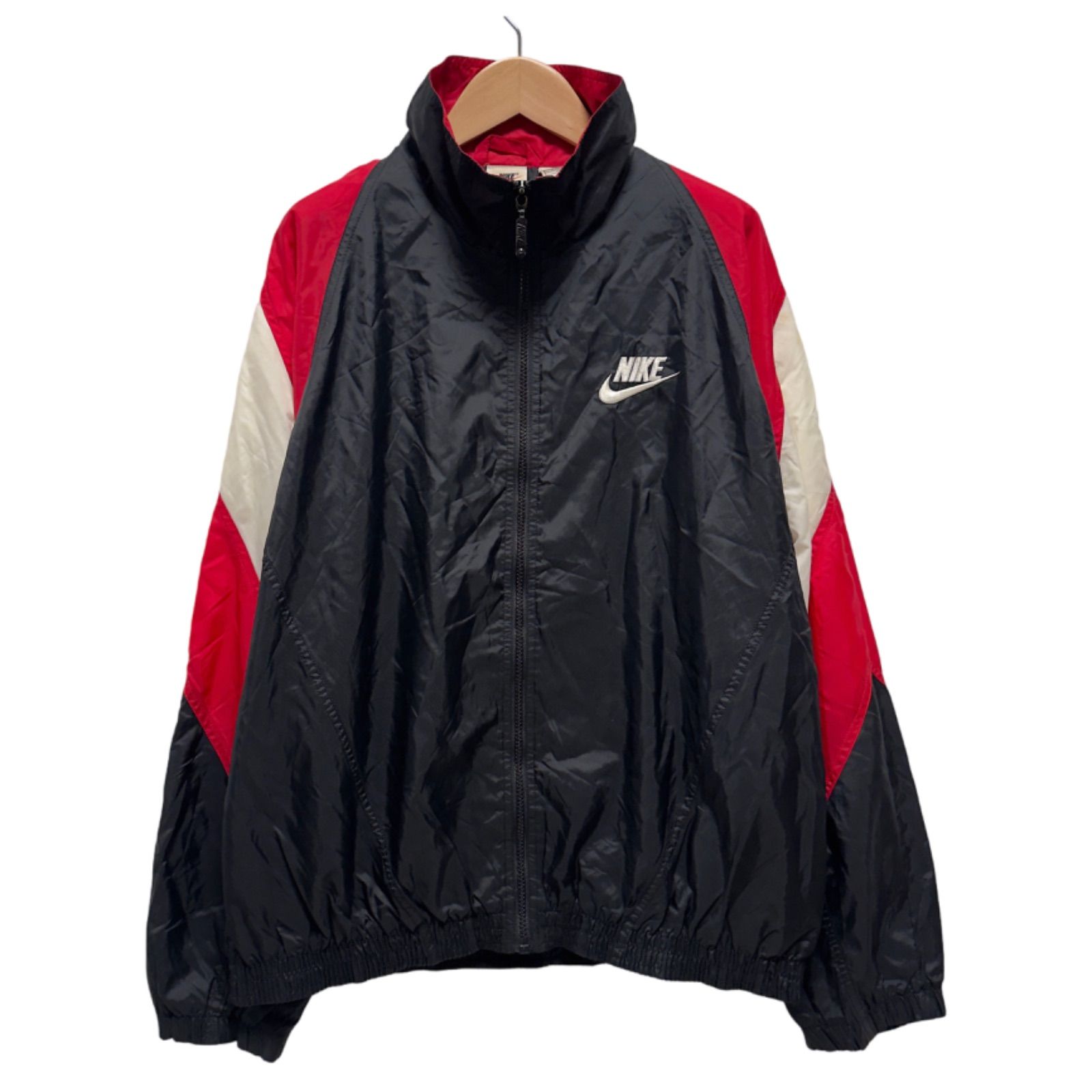 90s ナイキ NIKE ナイロンジャケット L相当 裏側ポリコットン
