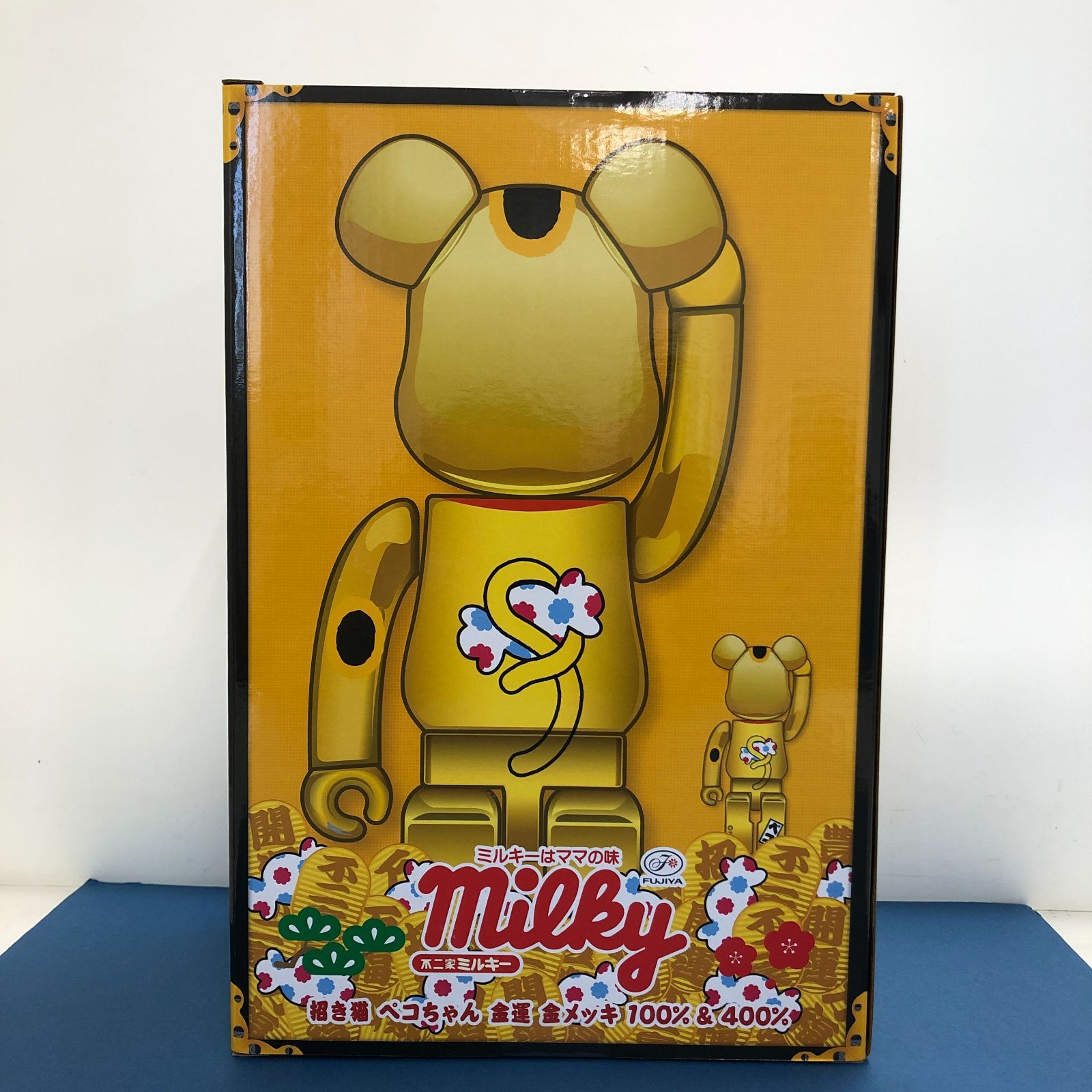 BE@RBRICK 招き猫 ありがたい ペコちゃん 金メッキ100% & 400%