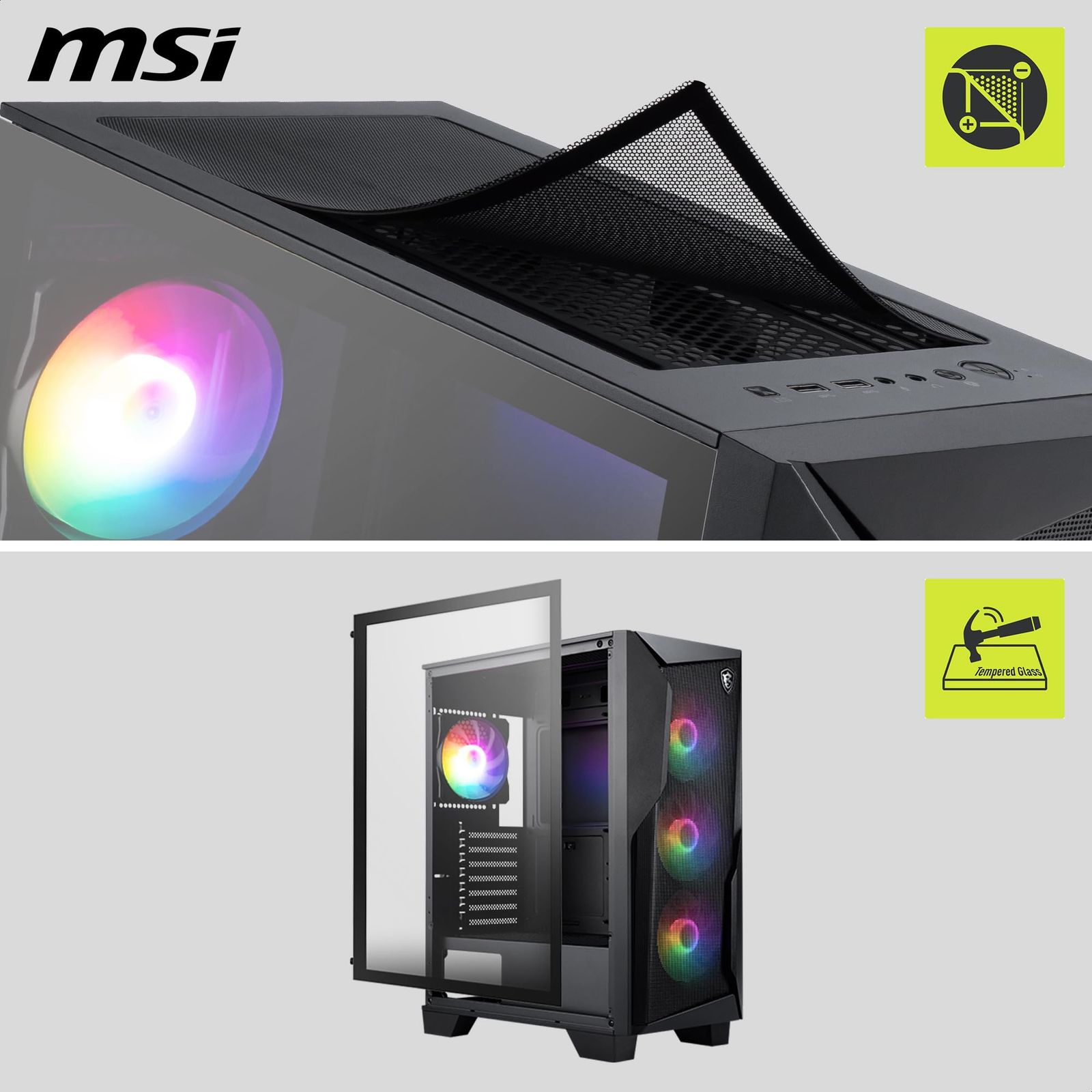  MSI MAG FORGE 130 A AIRFLOW ミドルタワー型PCケース CS 9324 その他 PCパーツ