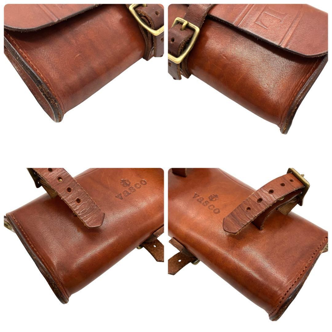 良品 2169 VASCO ショルダーバッグ 3way メイルマン レザー 茶 良品 2169 VASCO ショルダーバッグ 3way メイルマン レザー 茶