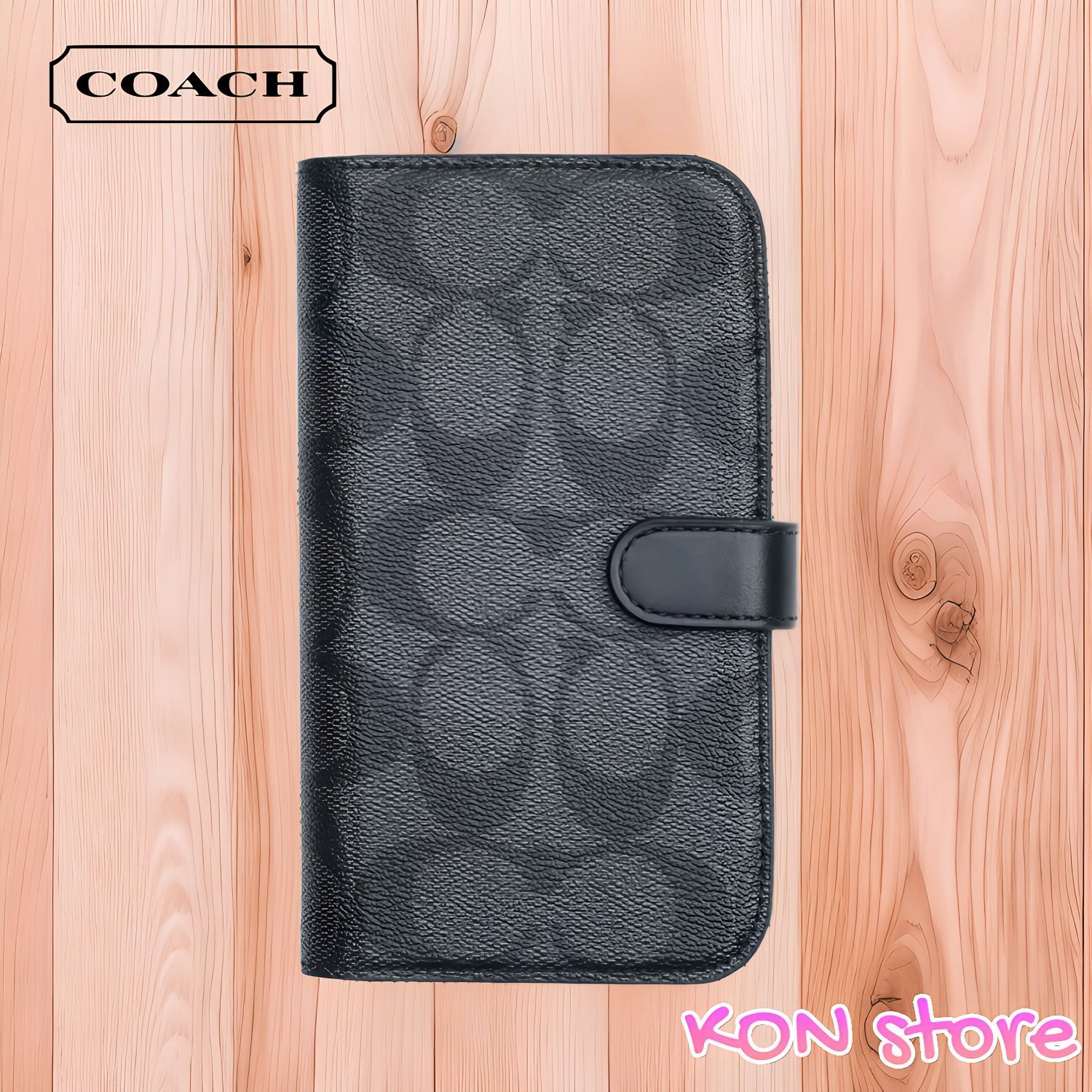 コーチ COACH iPhone15 対応 ケース フォリオ・シグネチャー