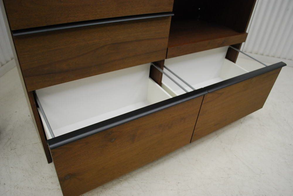 100％品質保証！ アウトレット 現品限り 大 展示品 一部送料無料 高品質 日本製 １４０幅 キッチンボード 食器棚 ウォールナット突板 今日のコーデ