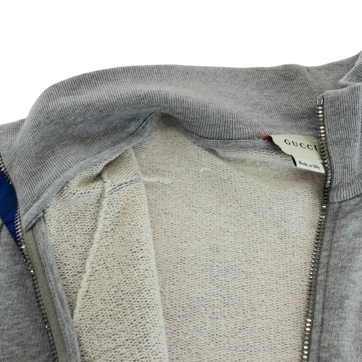極美品✨GUCCI シェリーライン　ジップ　グレー　トレーナー　ジップ　キッズ5 美品 GUCCI グッチ シェリー サイズ12 グレー レッド ブルー