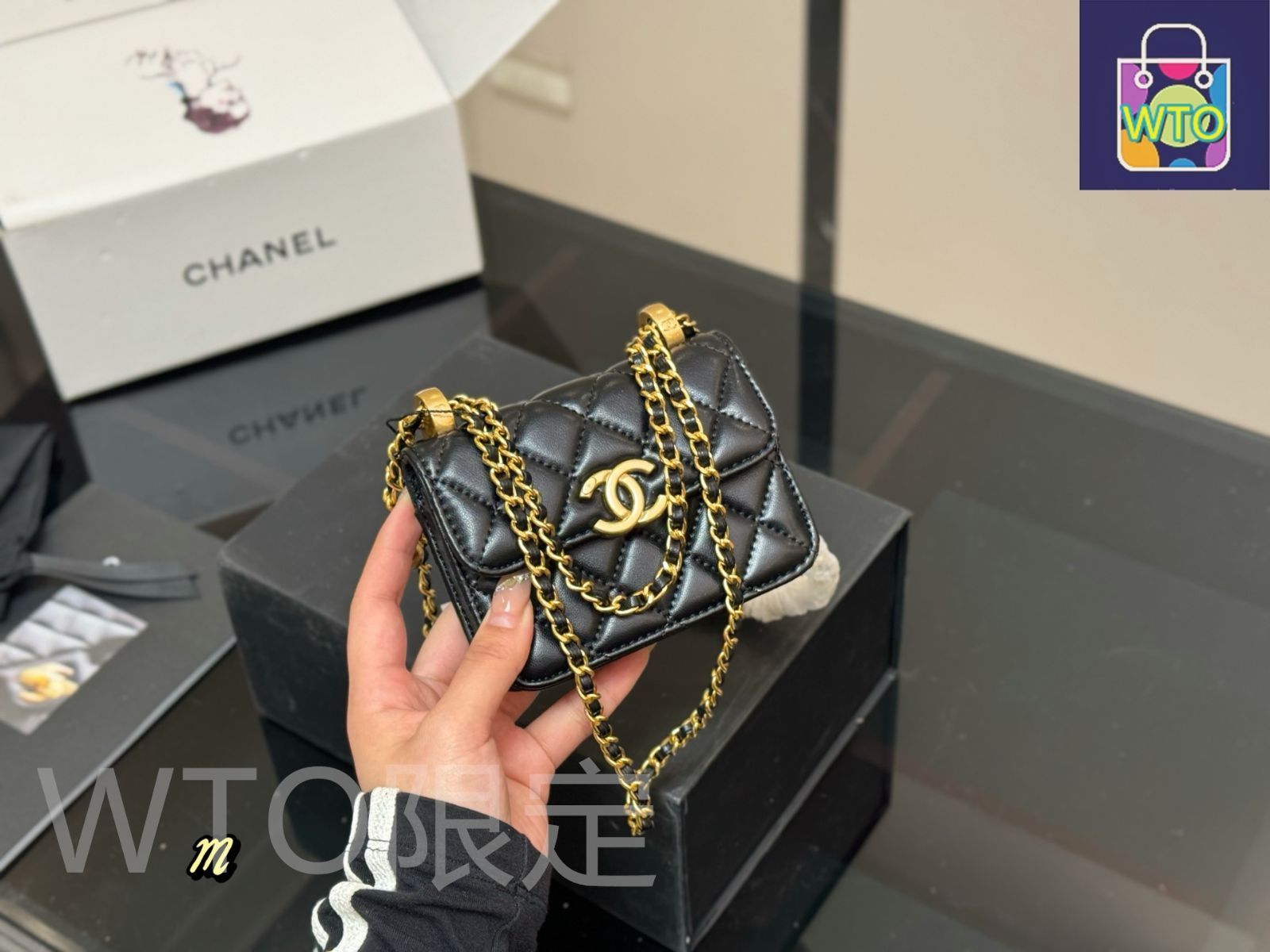 シャネル　超希少　カタログ　2015-2016 クルーズ　ウッドケース付き 希少なシルバースカート♪宇宙コーデ】CHANEL スカート (CHANEL