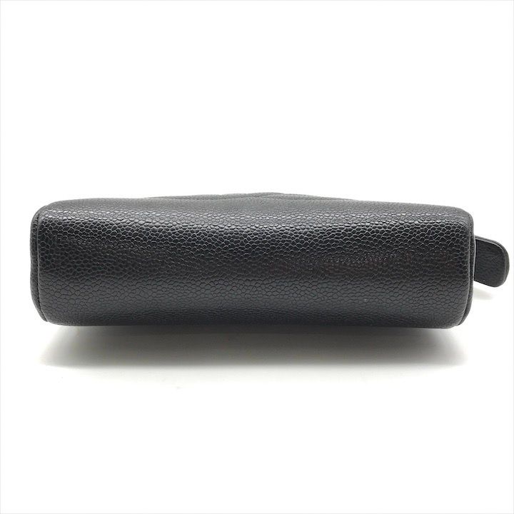 美品 CHANEL シャネル ココマーク キャビアスキン レザー ポーチ 小物  