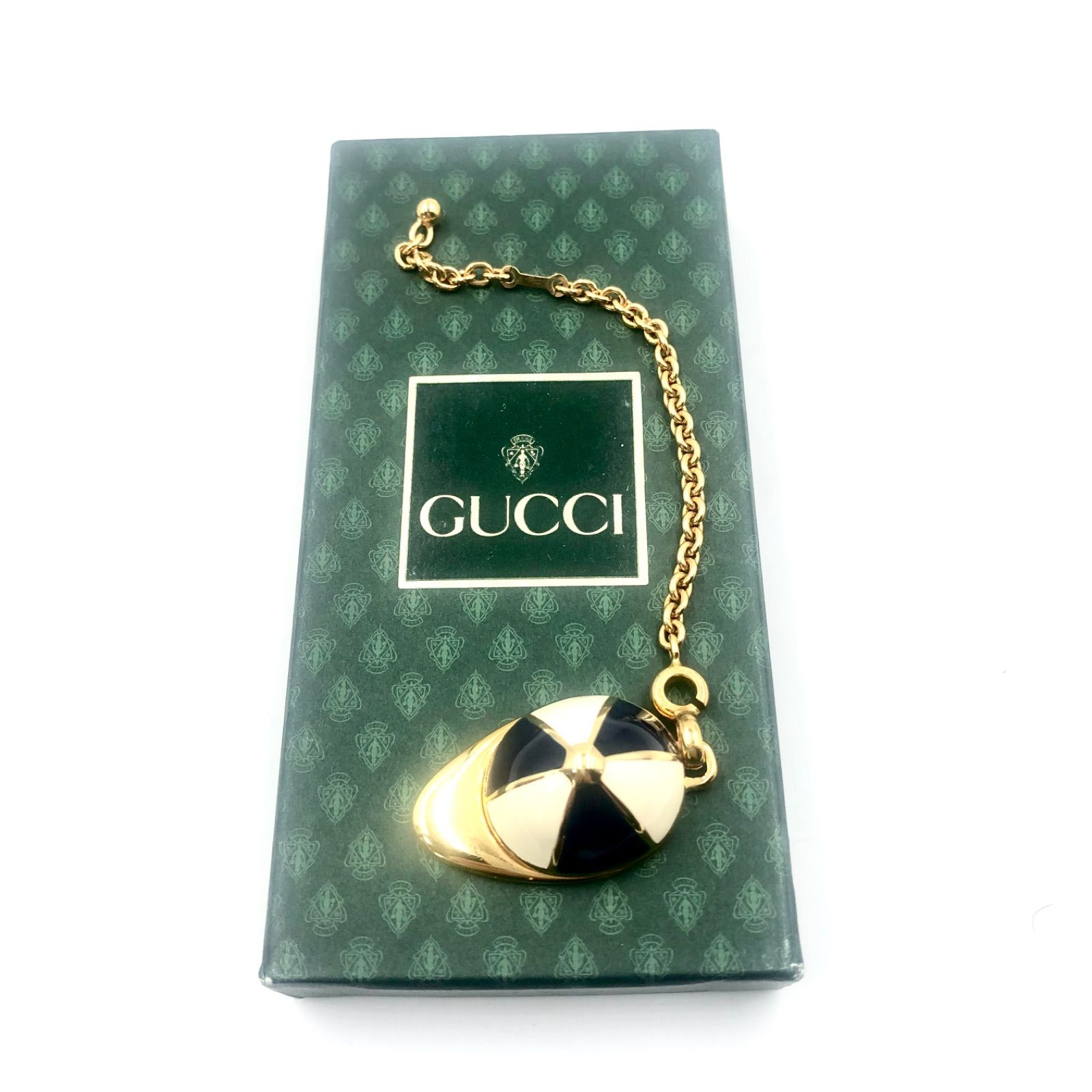 □美品□GUCCI グッチ キャップ型チャーム キーホルダー ゴールド 
