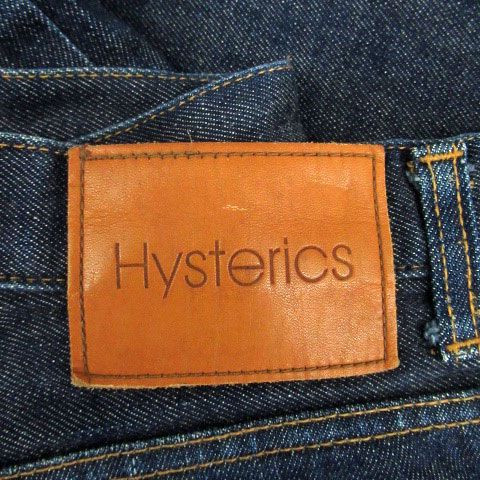 ヒステリックス Hysterics デニムパンツ ジーンズ ストレート ロング丈 S 紺 ネイビー /HO46