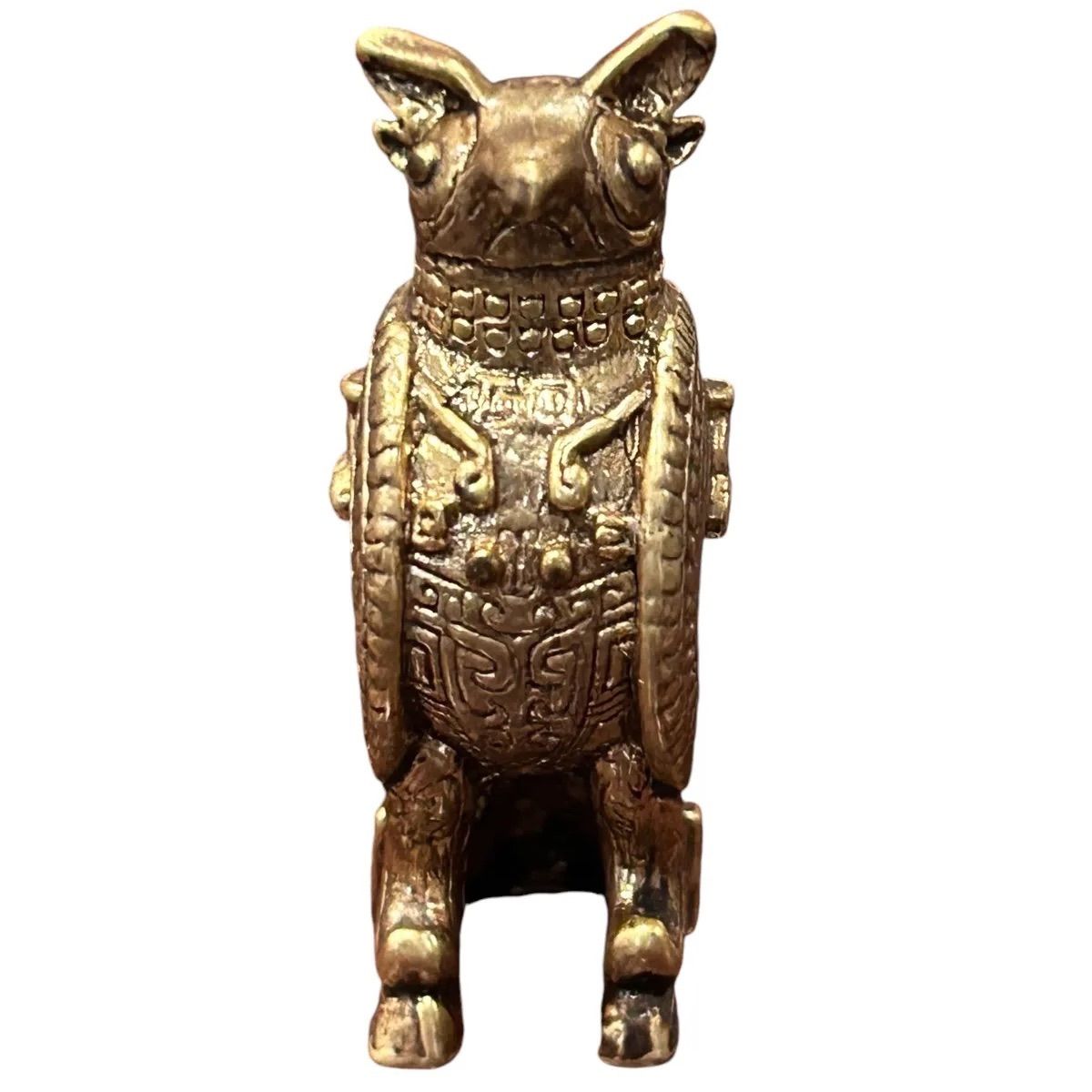 青銅製　聖獣置物　時代物　骨董アンティーク　中国美術 良品】青銅製聖獣置物時代物骨董アンティーク中国美術 麒麟