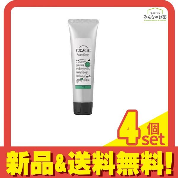 デイリーアロマジャパン 国産柑橘 すだちハンドクリーム 75g 4個セット まとめ売り