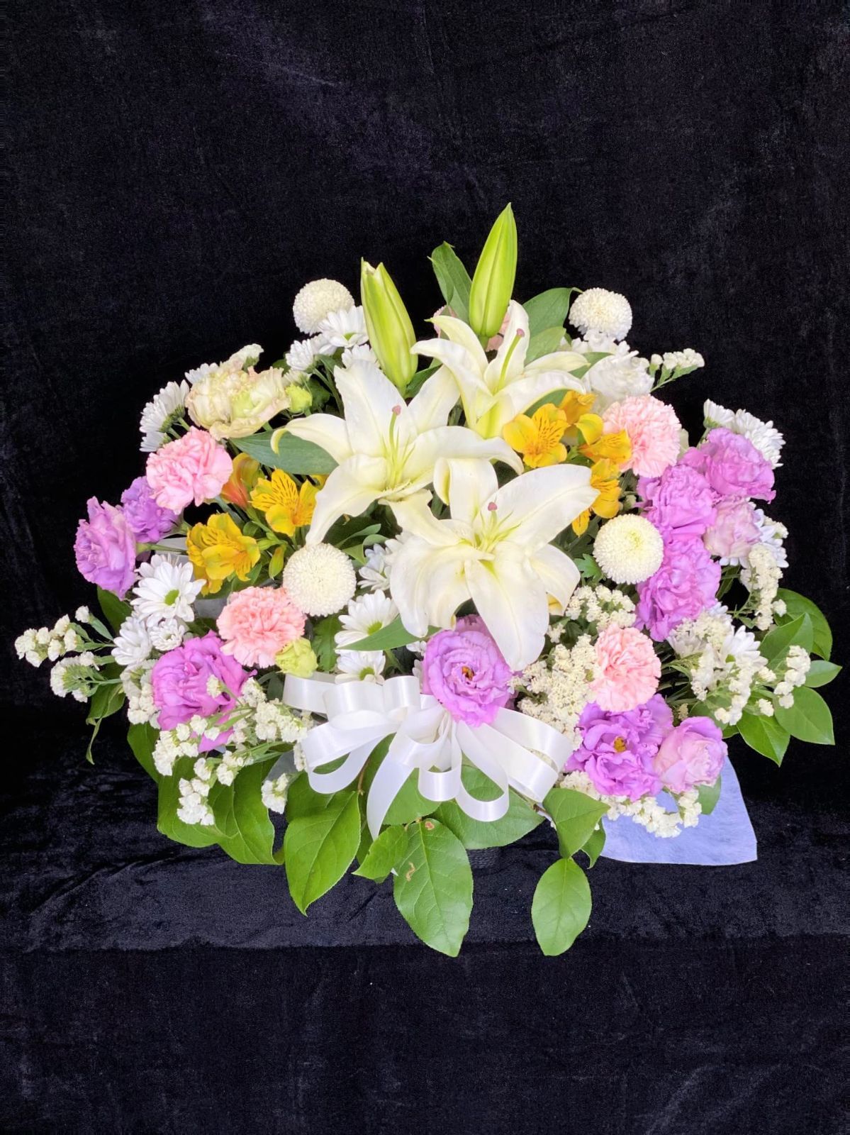 お悔やみの花 お供え ギフト 花 ペット アレンジメント 選べる5色 Lサイズ クール便配送 ミックス 御供え花 お供え 花 お悔やみ 生花 仏花 仏事 法事 命日 一周忌 法要 月命日 クール便配送 ミックス