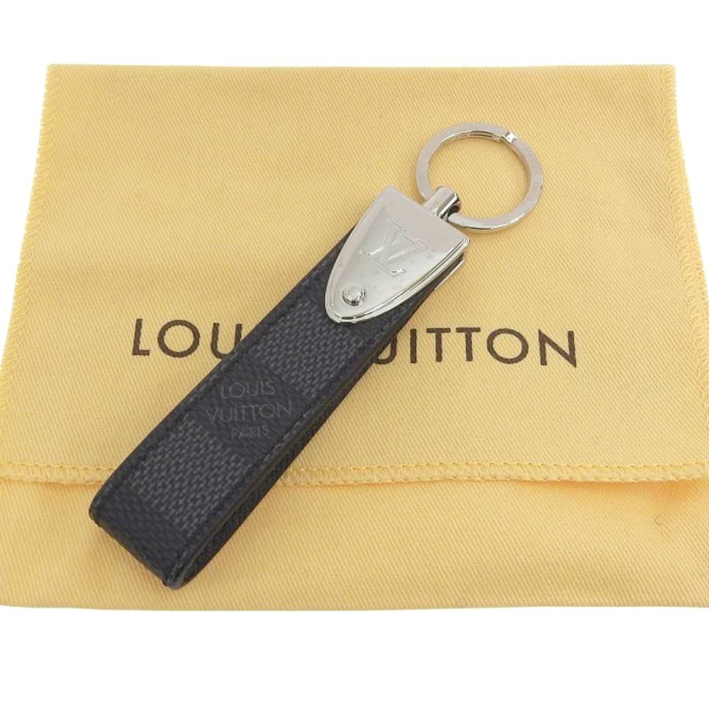 本物保証 布袋付 超 ルイヴィトン LOUIS VUITTON ダミエ グラフィット ポルトクレ ドラゴンヌ M65049 キーリング