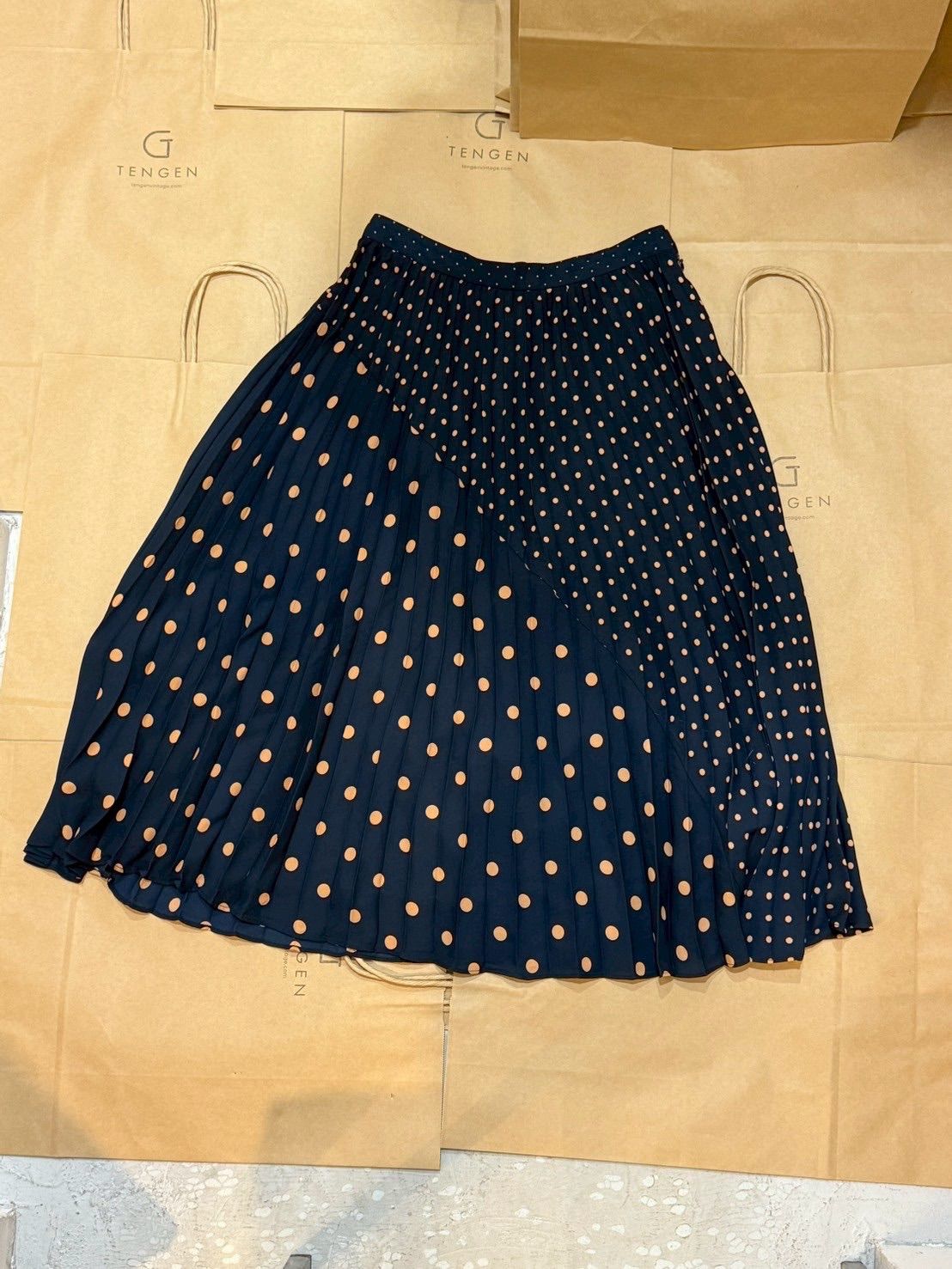 BANANA REPUBLIC バナナリパブリック ドット柄スカート ブラック サイズ00