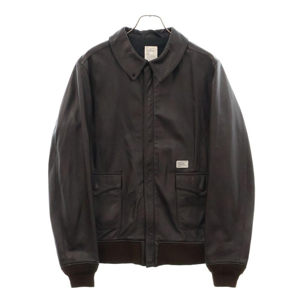 極美品 WTAPS A-2 ラムレザー レザージャケット ジップアップブルゾン 極美品 WTAPS A-2 ラムレザー レザージャケット ジップアップ