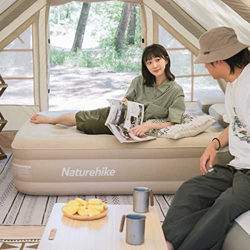 砂色、2人用 Naturehike エアーベッド ダブルサイズ エアベッド 電動