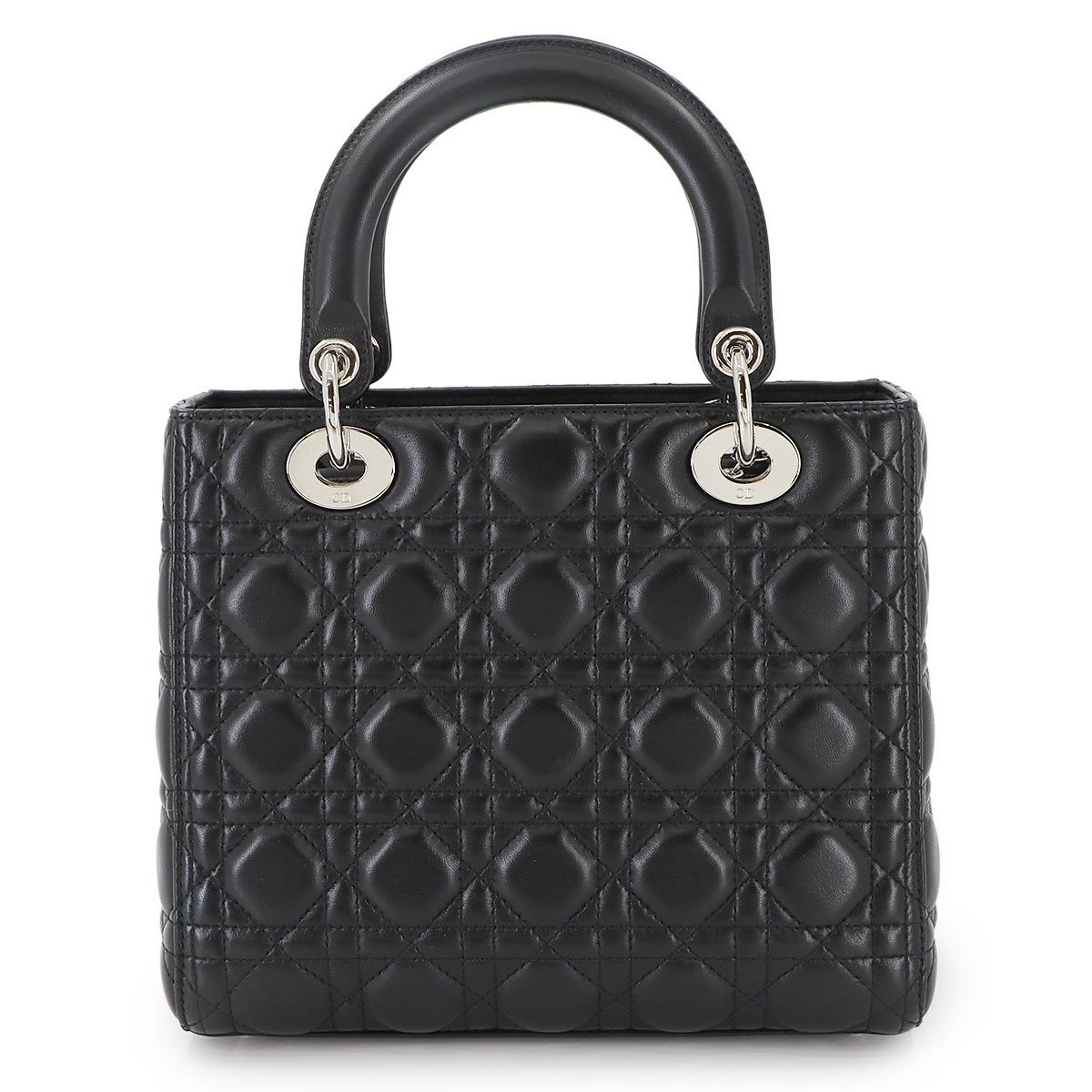 （未使用　展示品）クリスチャンディオール Christian Dior サントノレ ミディアム 30 モンテーニュ 2WAY ショルダー ハンドバッグ 斜め掛け グレインドカーフスキン ブラック ゴールド金具 M9306UBAE 未使用 展示品）クリスチャンディオール Christian Dior サントノレ