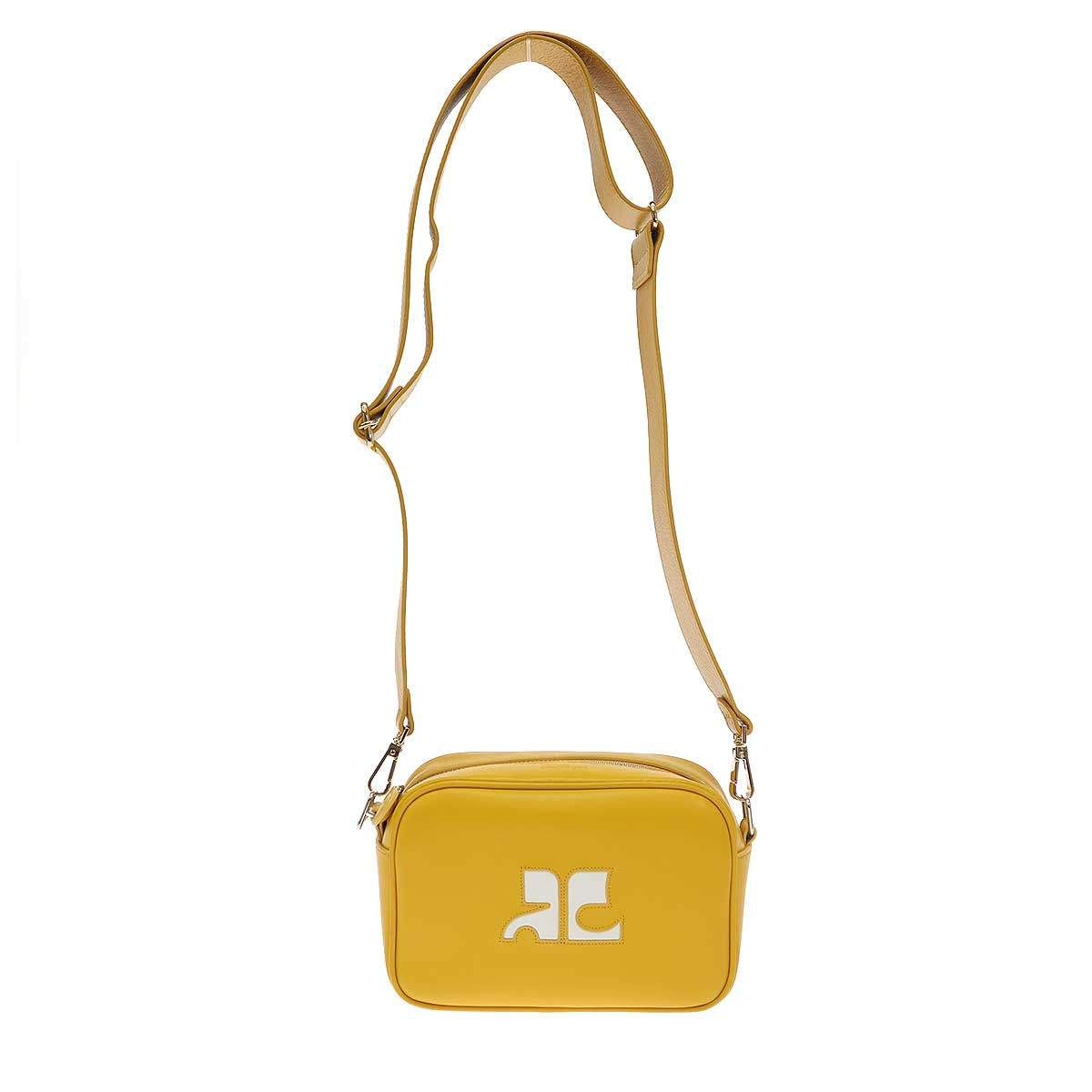Courreges クレージュ Reedition Camera Bag ショルダーカメラバッグ  イエロー Courreges クレージュ Reedition Camera Bag ショルダーカメラバッグ
